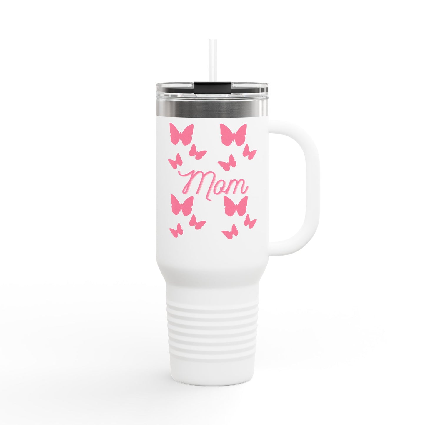 Butterfly Mom Insulated Travel Mug | Perfect Gift for Mothers, Great for Holidays, Coffee Lovers, Outdoor Adventures, Travel