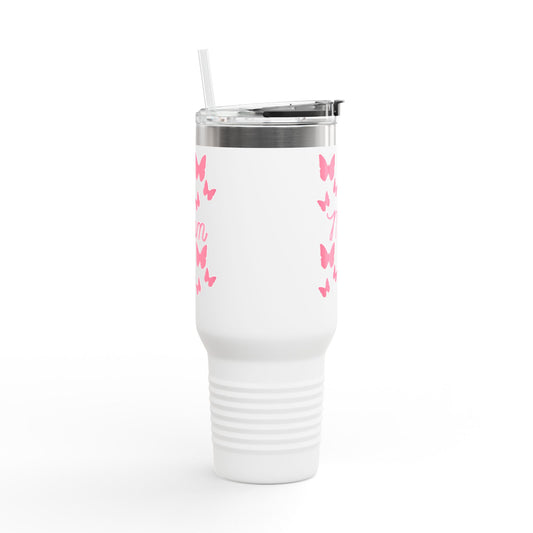 Butterfly Mom Insulated Travel Mug | Perfect Gift for Mothers, Great for Holidays, Coffee Lovers, Outdoor Adventures, Travel
