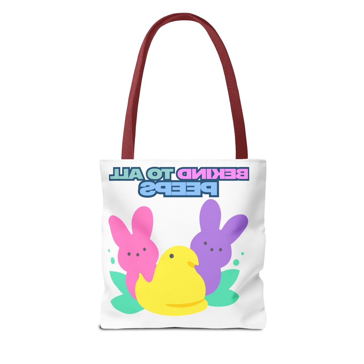 Colorful Easter Tote Bag - Bekind to All Peeps, Spring Gift, Eco-friendly Shopping, Cute Spring Accessory, Bunny Lovers