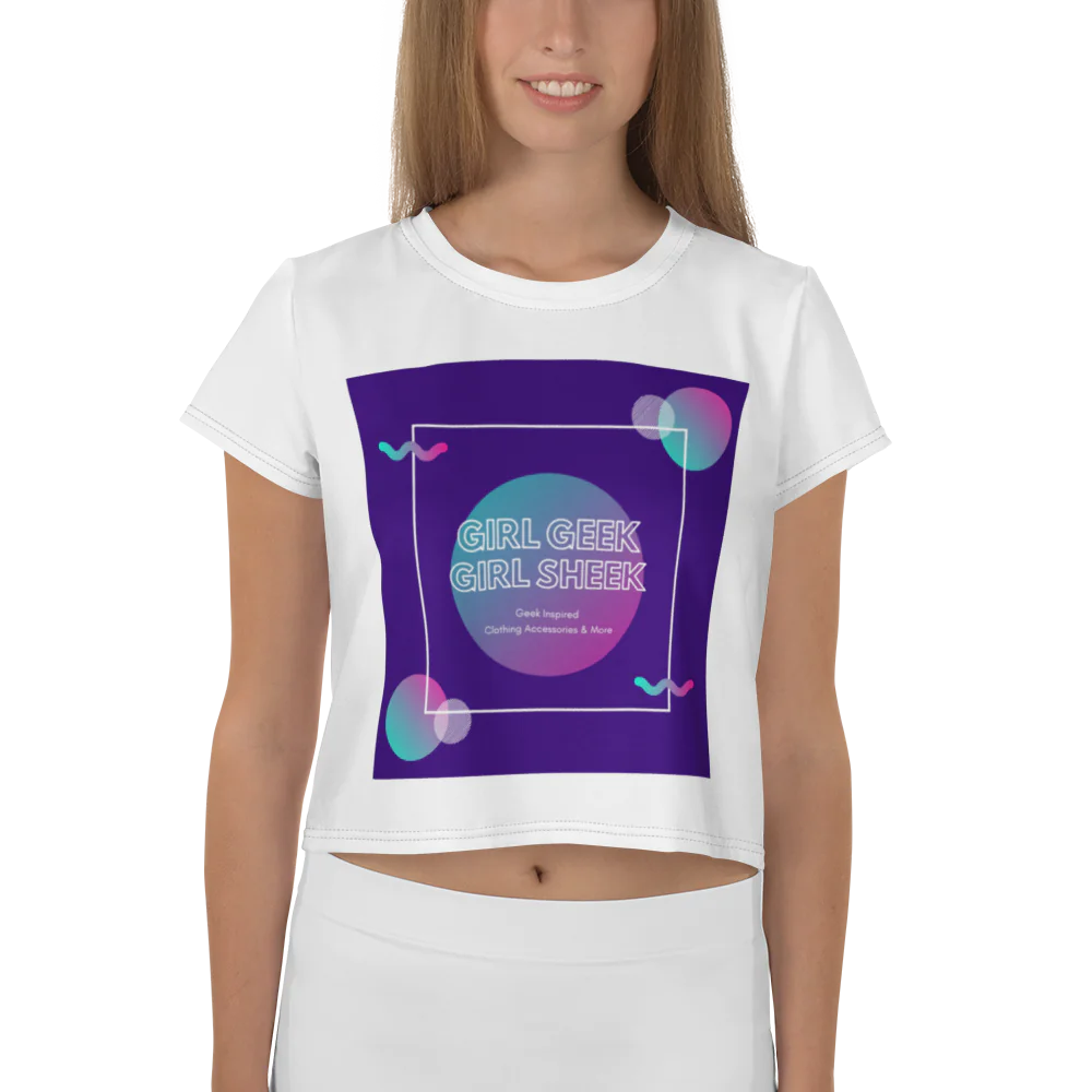 Chic Geek All-Over Print Crop Top