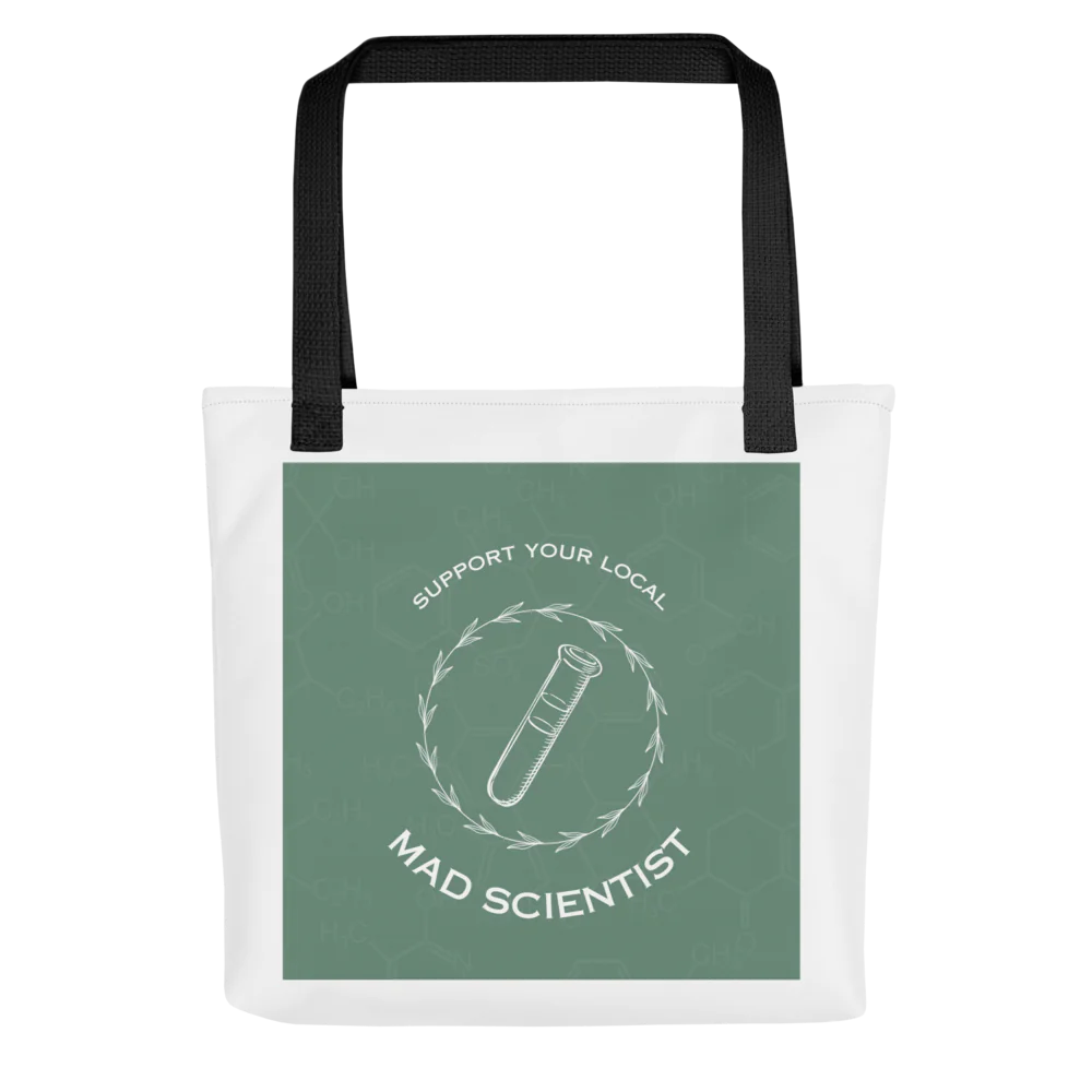 Mad Scientist All-Over Print Tote Bag