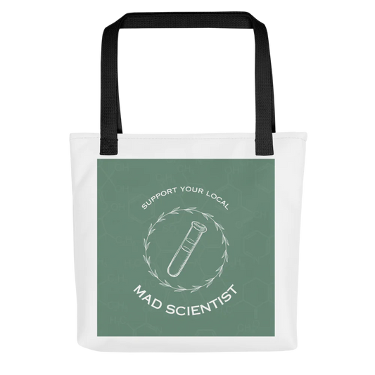 Mad Scientist All-Over Print Tote Bag