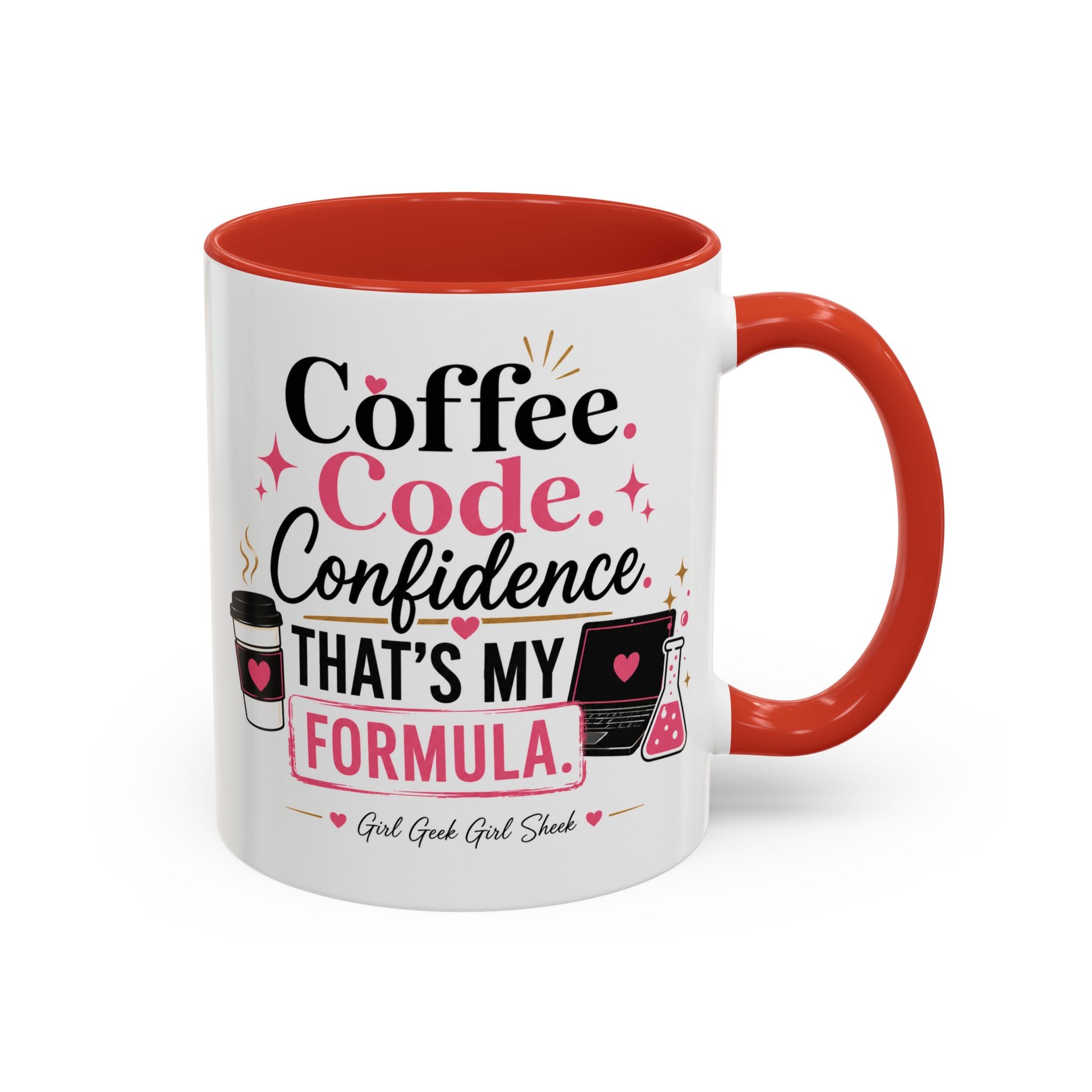 Coffee Mug — "Coffee. Code. Confidence." Programmer Gift Accent Mug