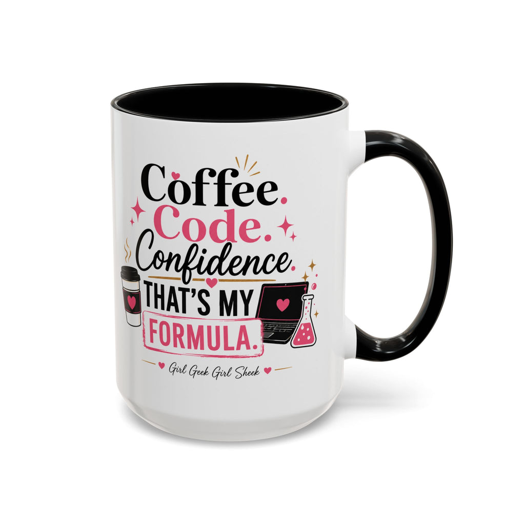 Coffee Mug — "Coffee. Code. Confidence." Programmer Gift Accent Mug