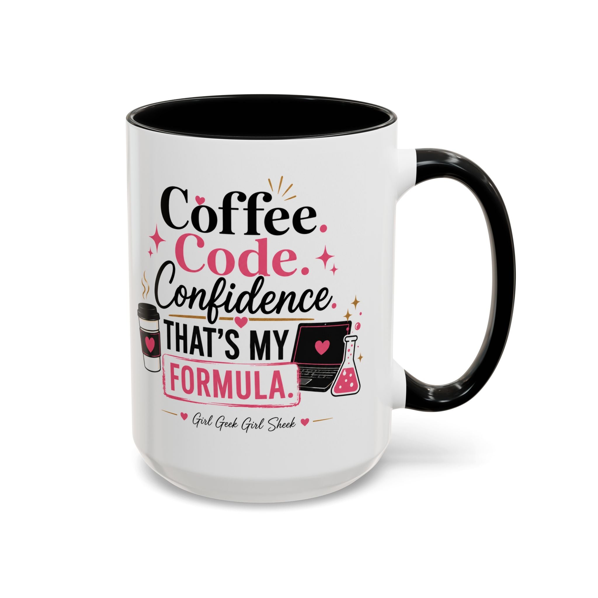 Coffee Mug — "Coffee. Code. Confidence." Programmer Gift Accent Mug