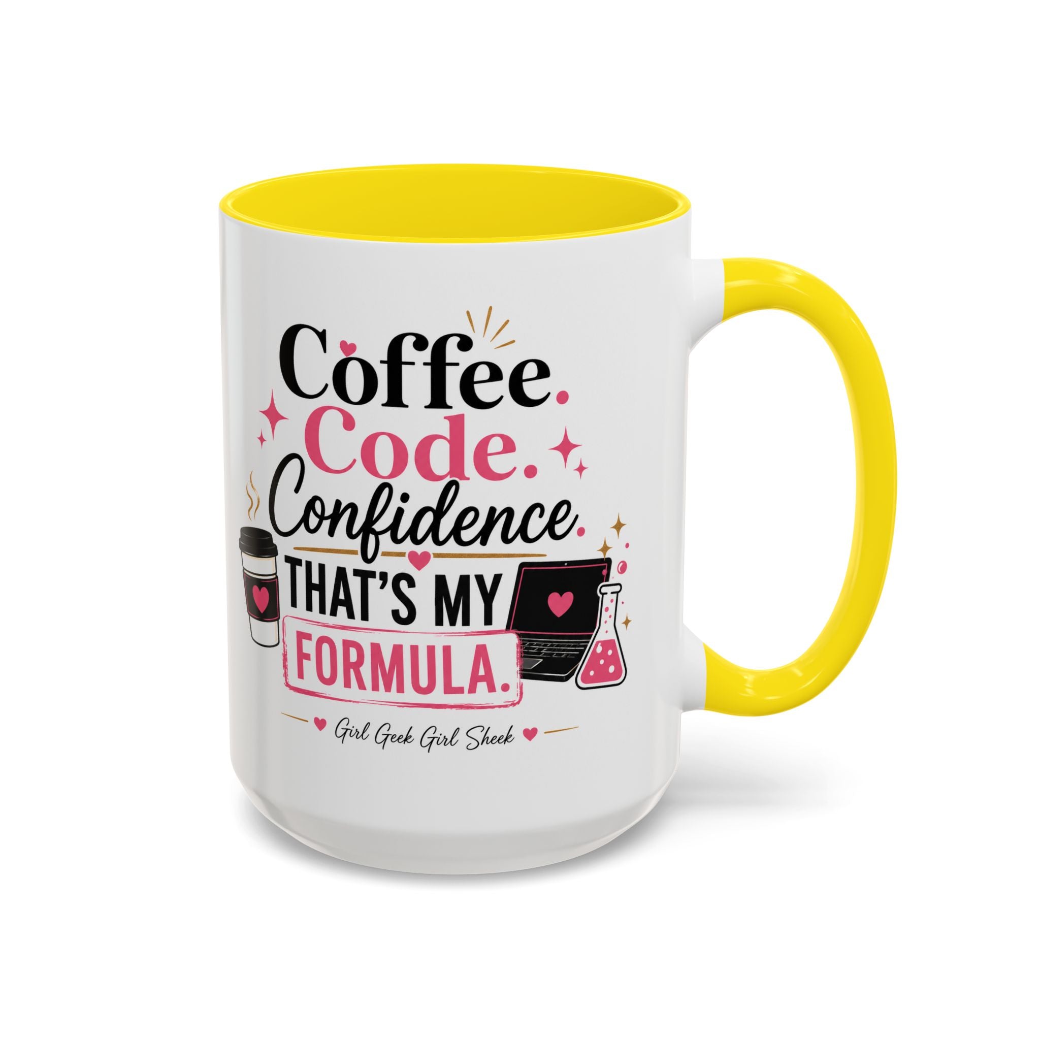 Coffee Mug — "Coffee. Code. Confidence." Programmer Gift Accent Mug
