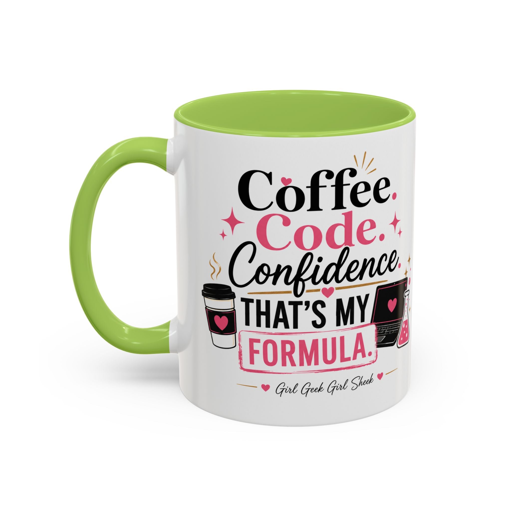 Coffee Mug — "Coffee. Code. Confidence." Programmer Gift Accent Mug