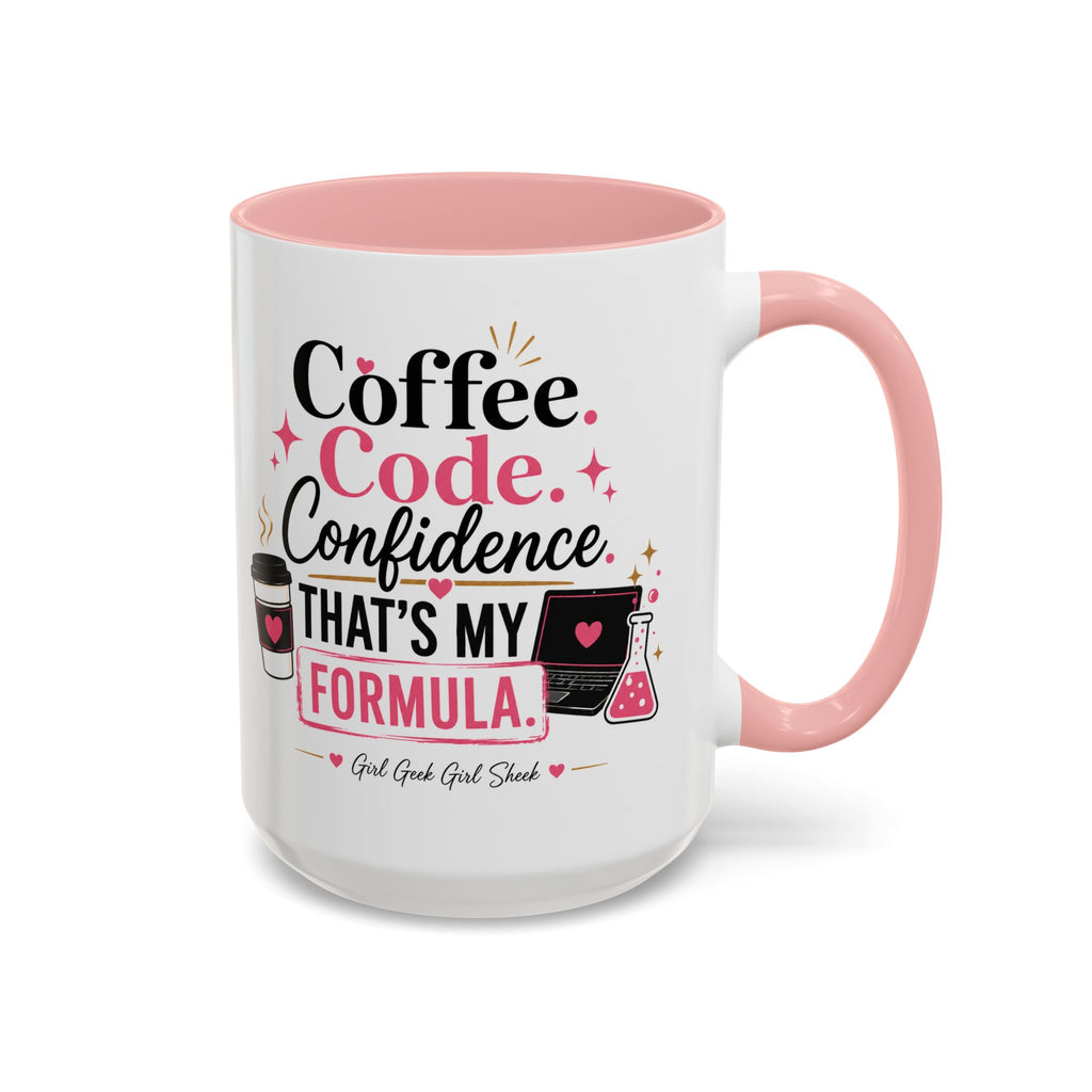 Coffee Mug — "Coffee. Code. Confidence." Programmer Gift Accent Mug