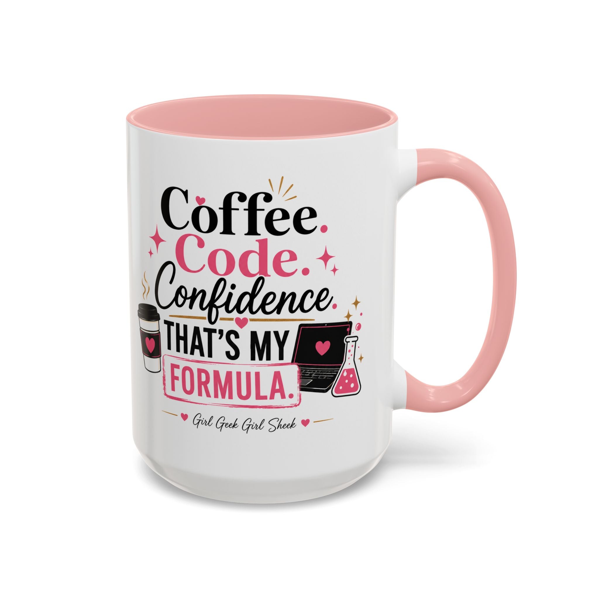 Coffee Mug — "Coffee. Code. Confidence." Programmer Gift Accent Mug