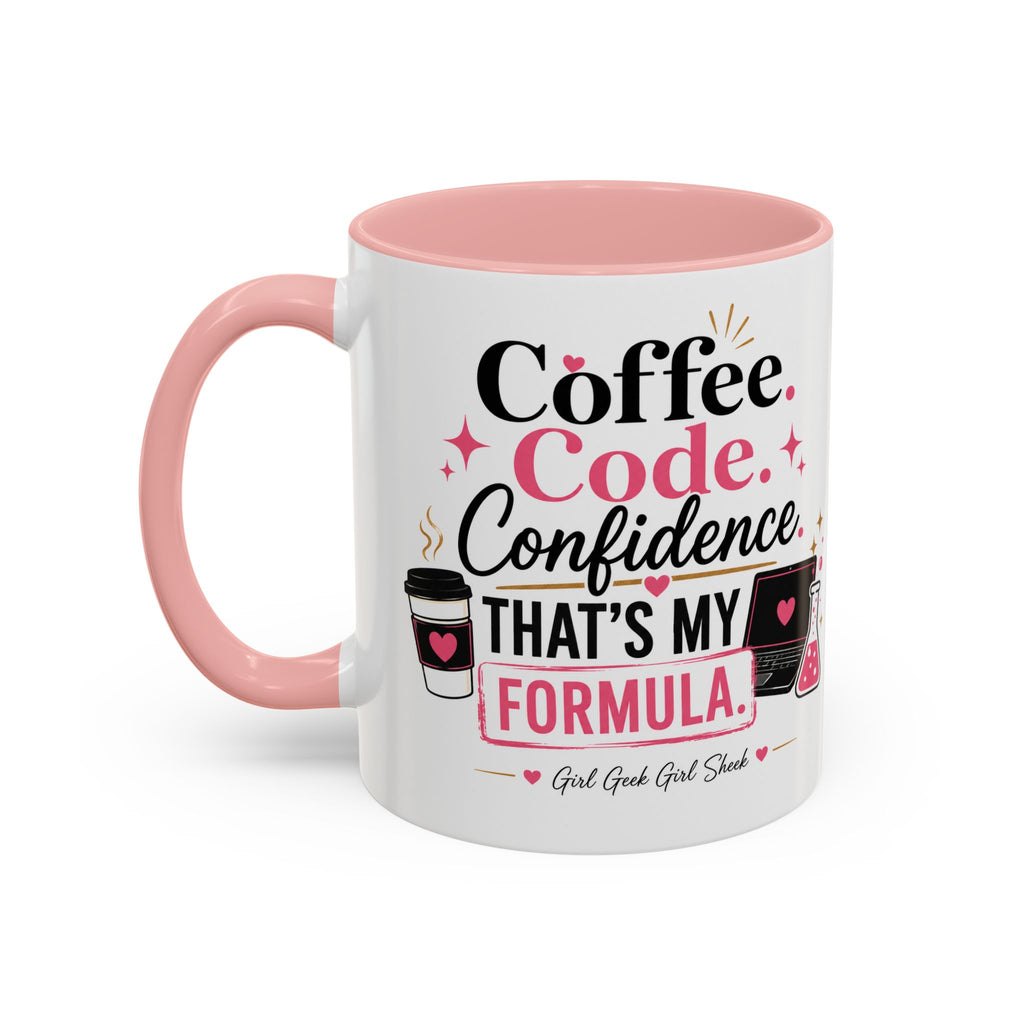 Coffee Mug — "Coffee. Code. Confidence." Programmer Gift Accent Mug