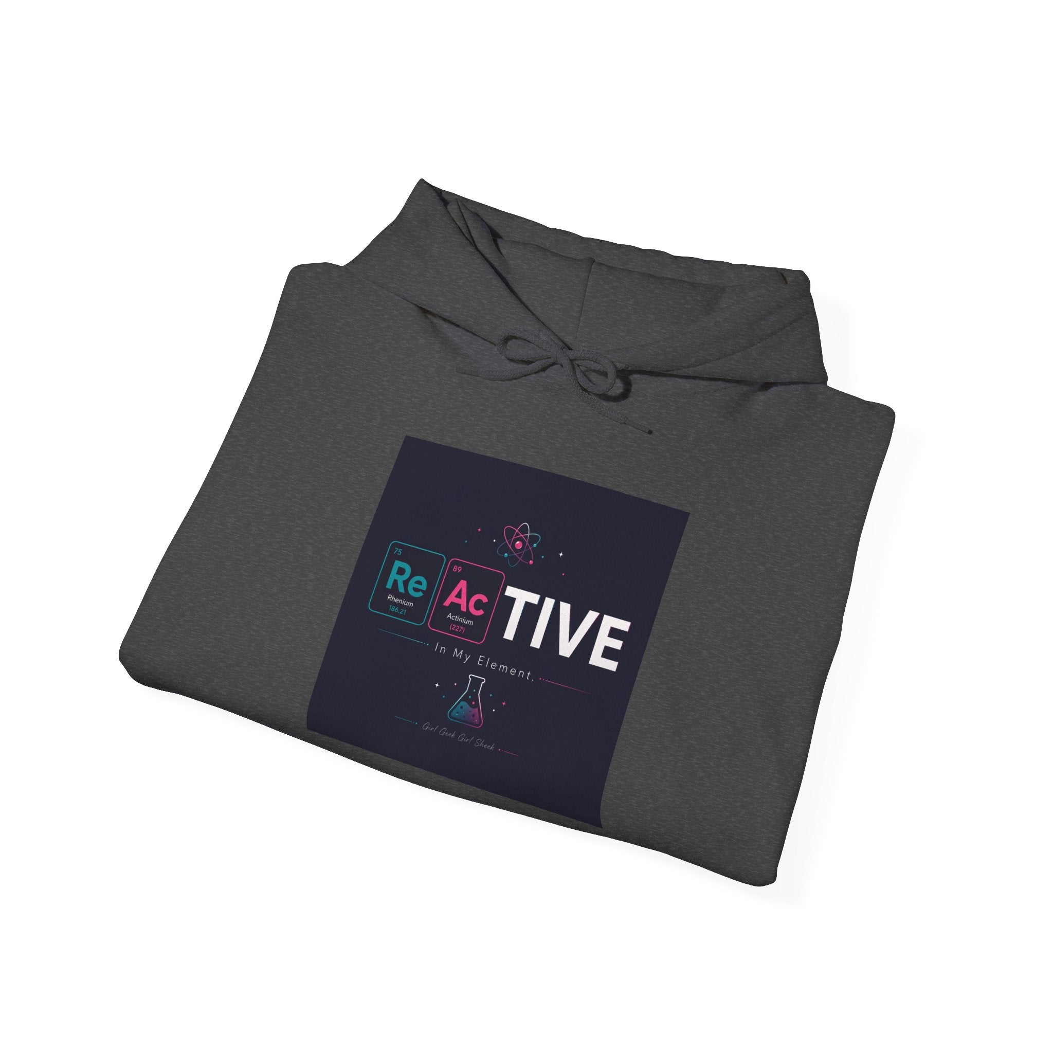 Reactive Hoodie — Modern Graphic Pullover with 'Re Ac TIVE' Text