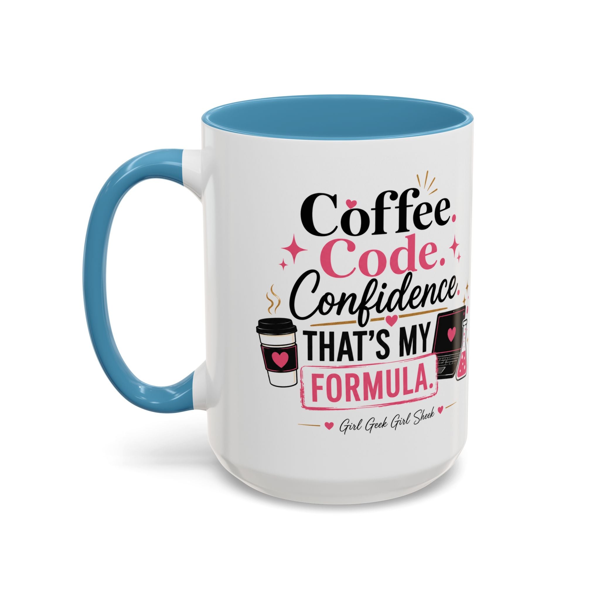 Coffee Mug — "Coffee. Code. Confidence." Programmer Gift Accent Mug