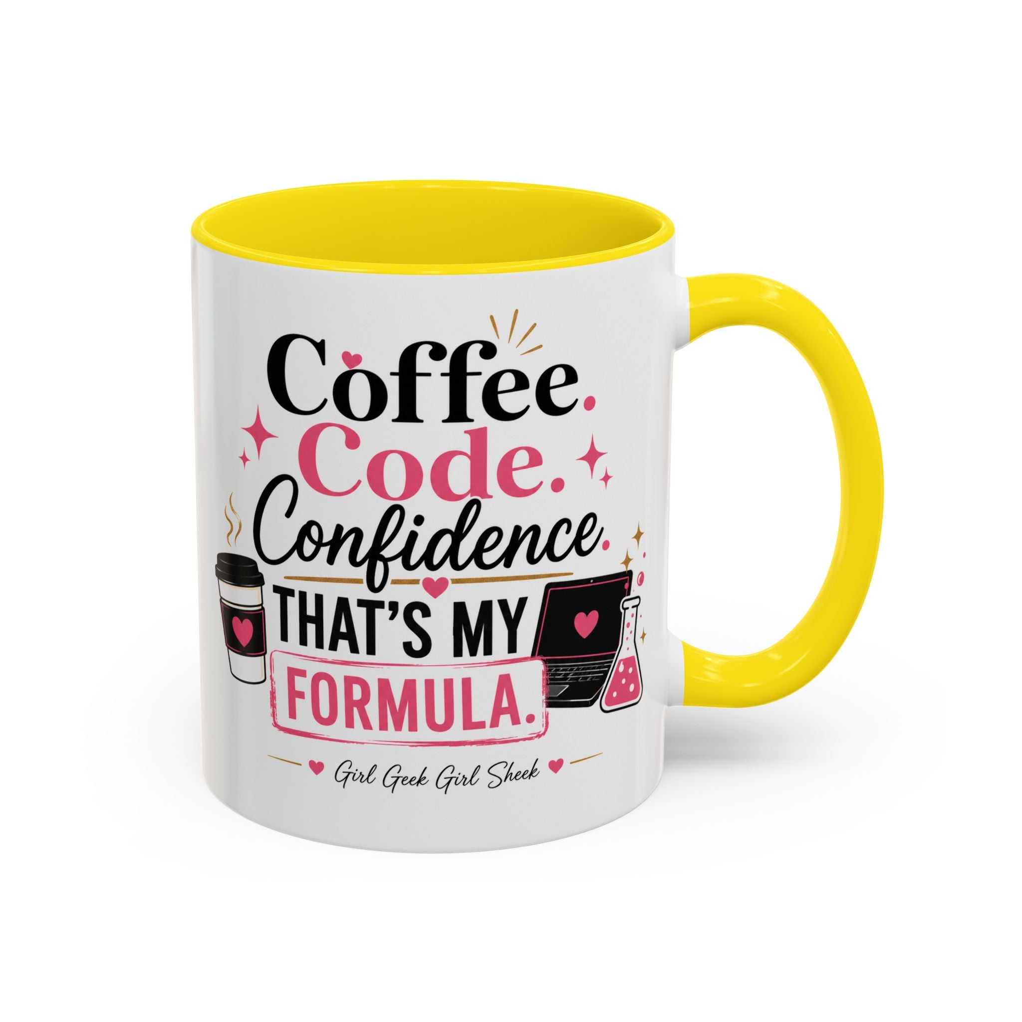Coffee Mug — "Coffee. Code. Confidence." Programmer Gift Accent Mug