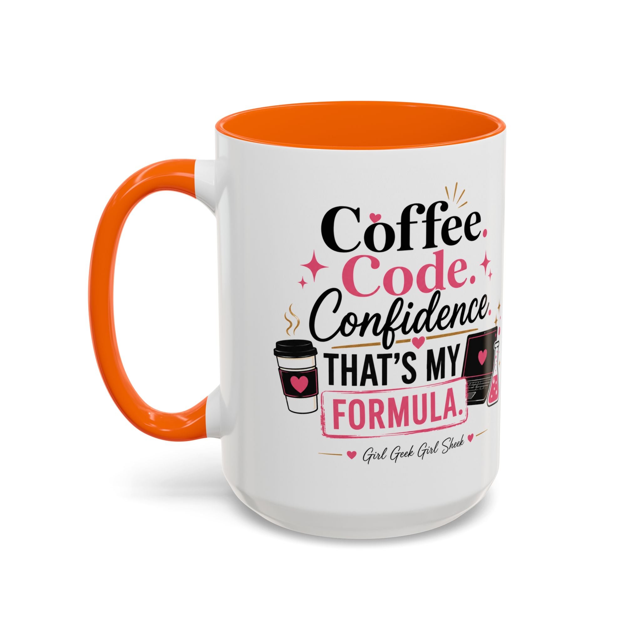 Coffee Mug — "Coffee. Code. Confidence." Programmer Gift Accent Mug