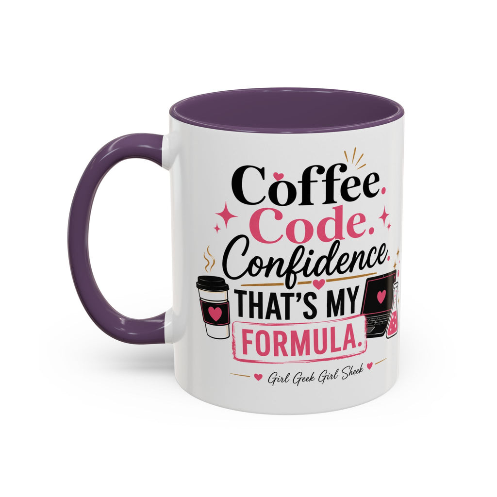 Coffee Mug — "Coffee. Code. Confidence." Programmer Gift Accent Mug