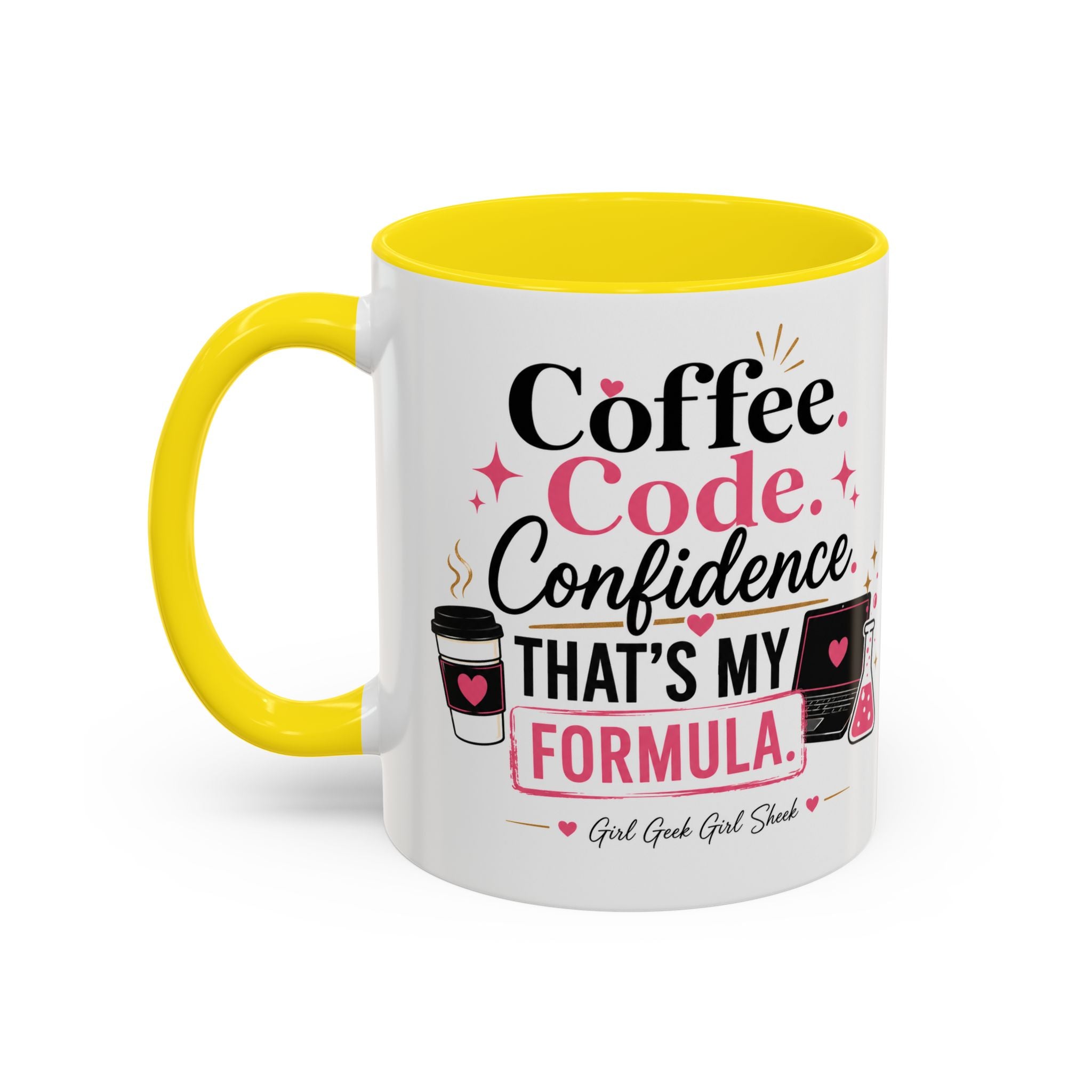 Coffee Mug — "Coffee. Code. Confidence." Programmer Gift Accent Mug