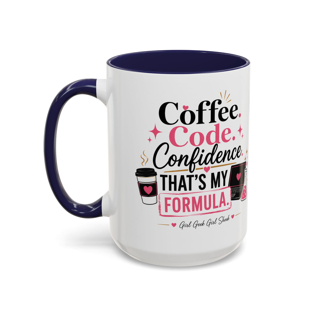 Coffee Mug — "Coffee. Code. Confidence." Programmer Gift Accent Mug