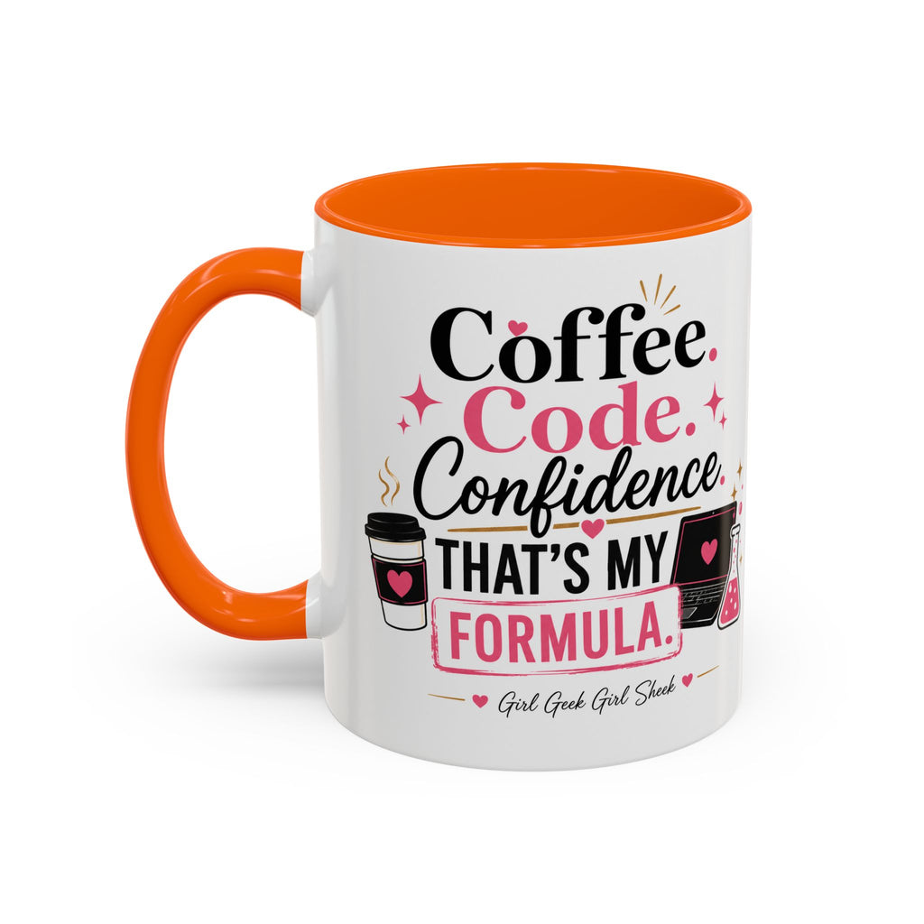 Coffee Mug — "Coffee. Code. Confidence." Programmer Gift Accent Mug