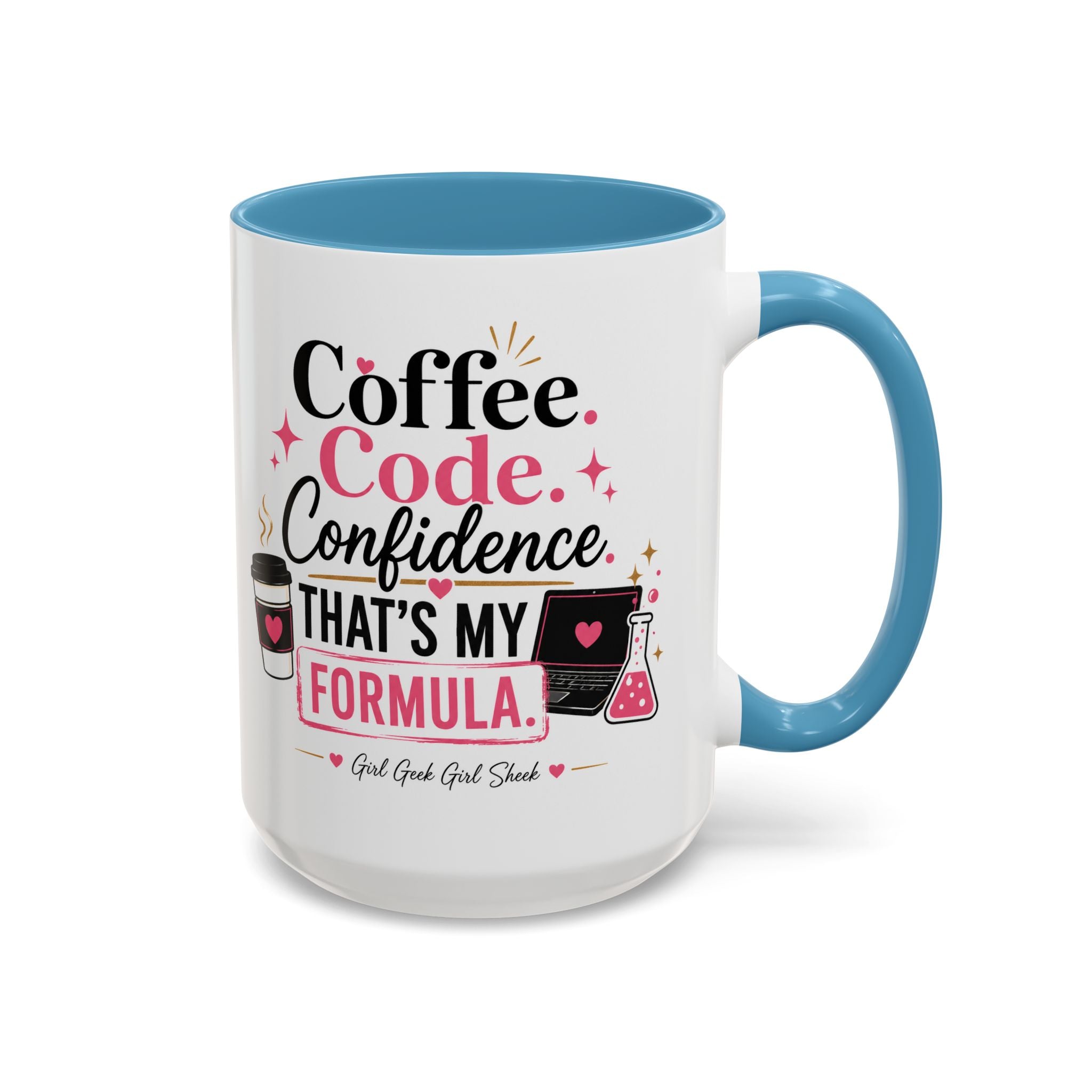 Coffee Mug — "Coffee. Code. Confidence." Programmer Gift Accent Mug