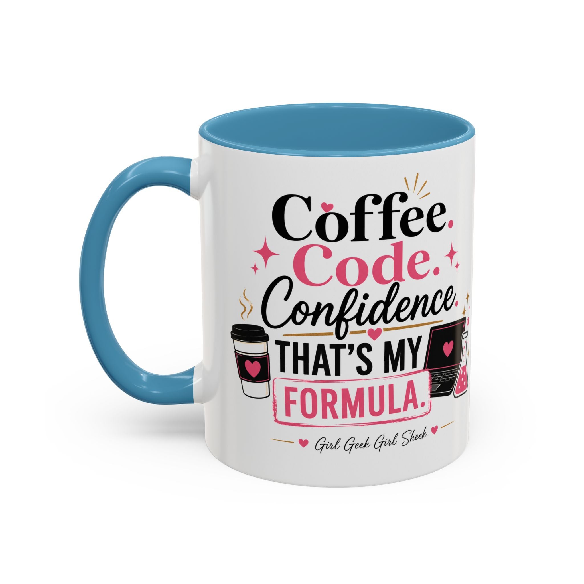 Coffee Mug — "Coffee. Code. Confidence." Programmer Gift Accent Mug