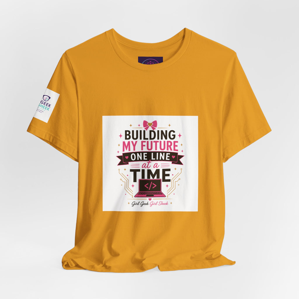 Coding Student T‑Shirt — “Building My Future One Line at a Time” Tee