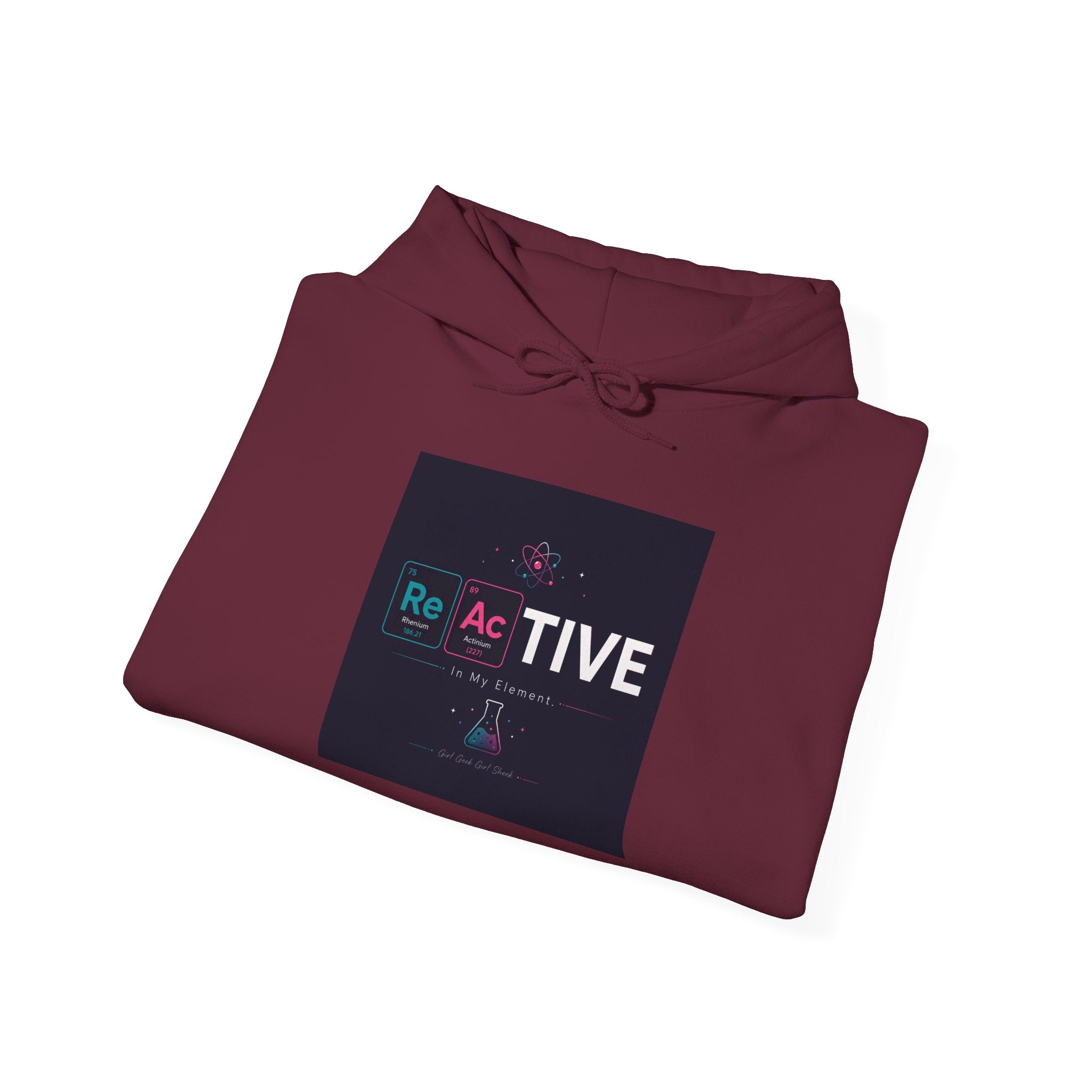 Reactive Hoodie — Modern Graphic Pullover with 'Re Ac TIVE' Text