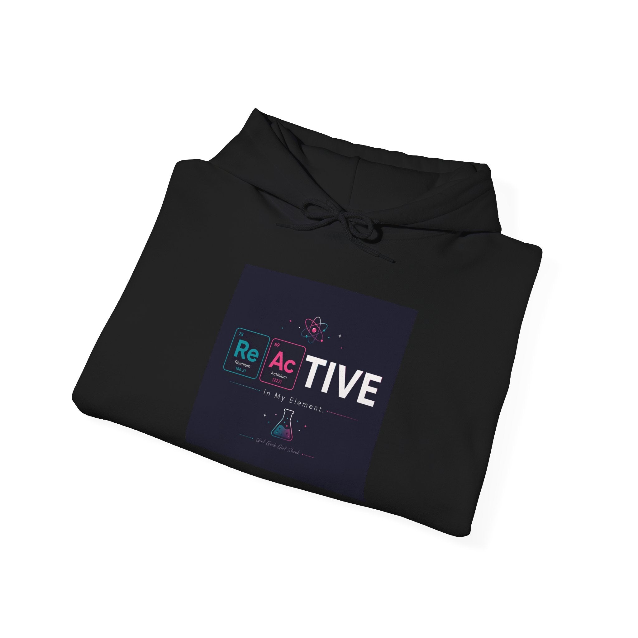 Reactive Hoodie — Modern Graphic Pullover with 'Re Ac TIVE' Text