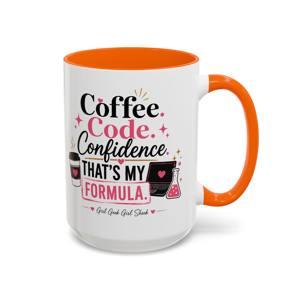 Coffee Mug — "Coffee. Code. Confidence." Programmer Gift Accent Mug