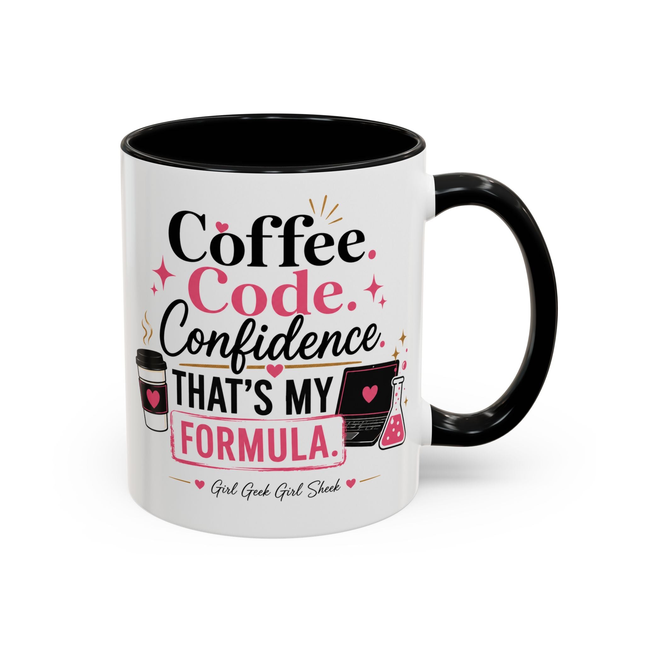 Coffee Mug — "Coffee. Code. Confidence." Programmer Gift Accent Mug