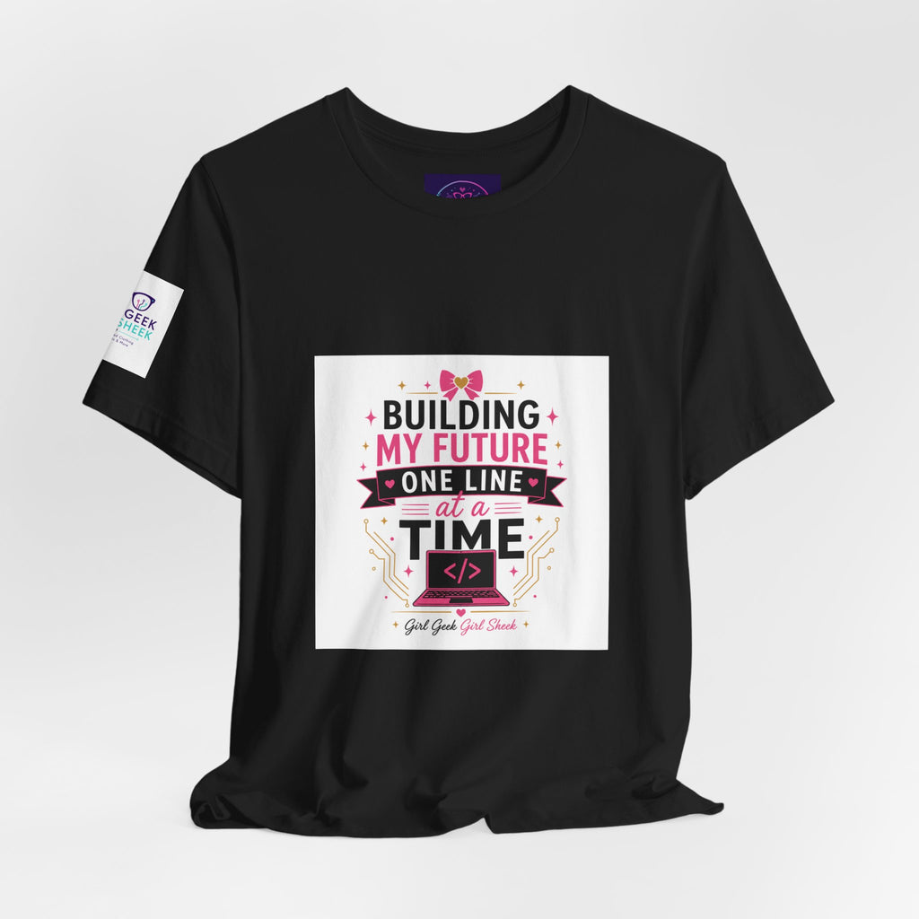 Coding Student T‑Shirt — “Building My Future One Line at a Time” Tee