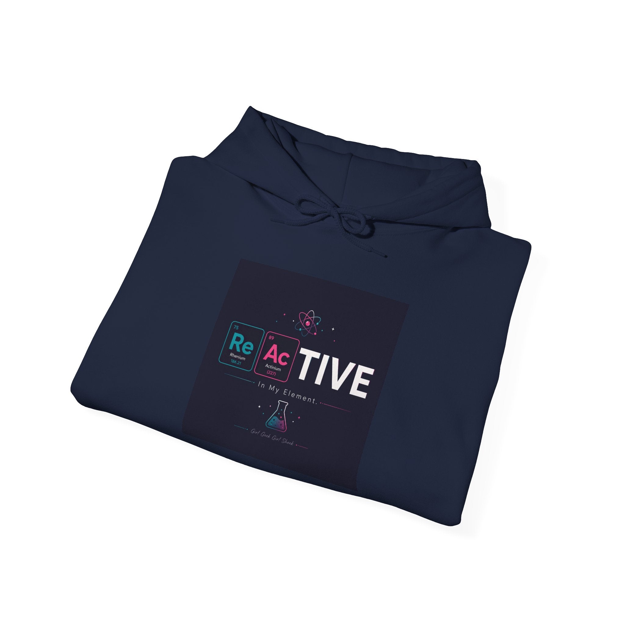 Reactive Hoodie — Modern Graphic Pullover with 'Re Ac TIVE' Text