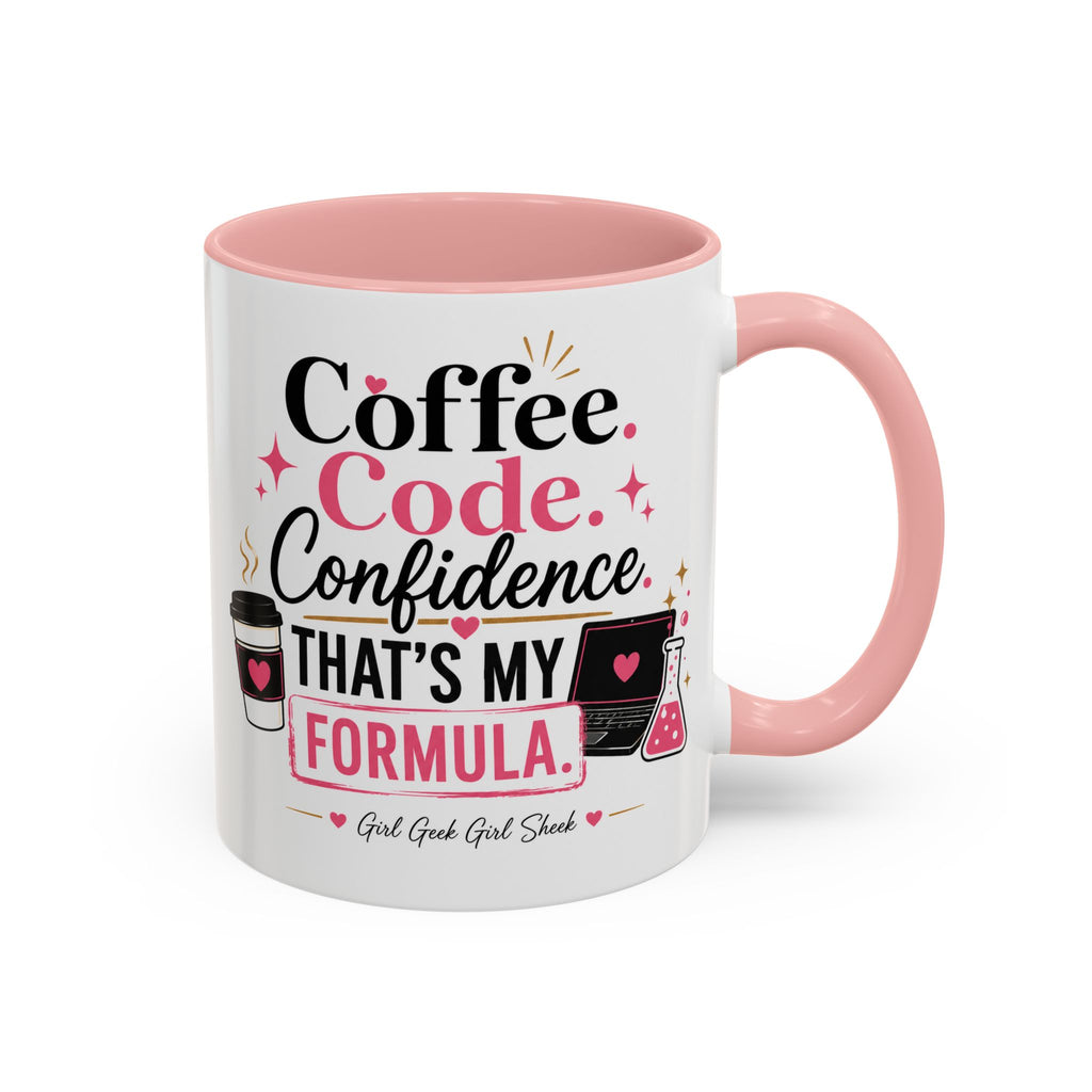 Coffee Mug — "Coffee. Code. Confidence." Programmer Gift Accent Mug