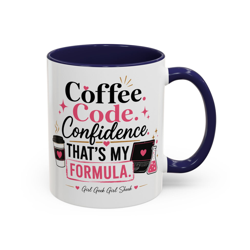 Coffee Mug — "Coffee. Code. Confidence." Programmer Gift Accent Mug