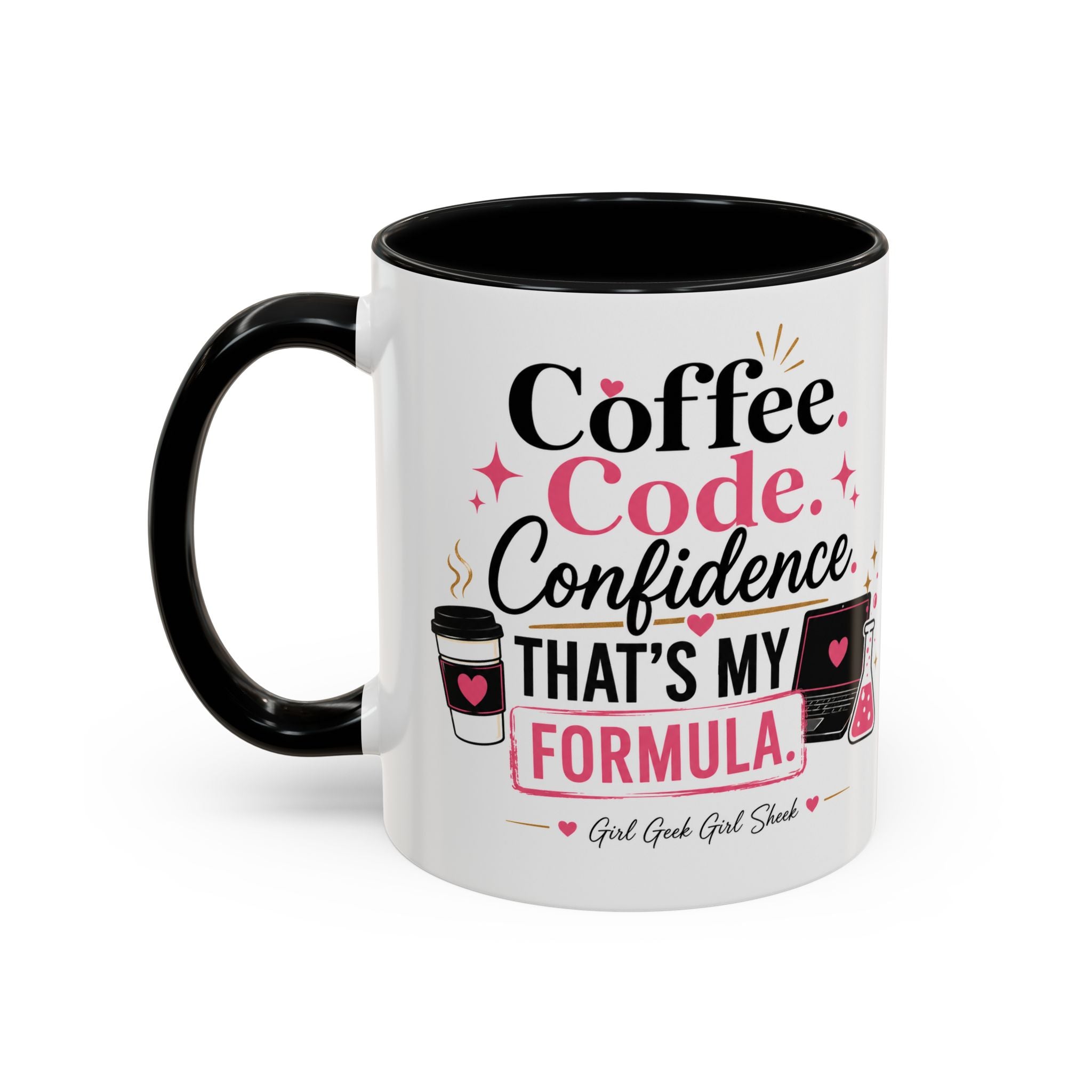 Coffee Mug — "Coffee. Code. Confidence." Programmer Gift Accent Mug