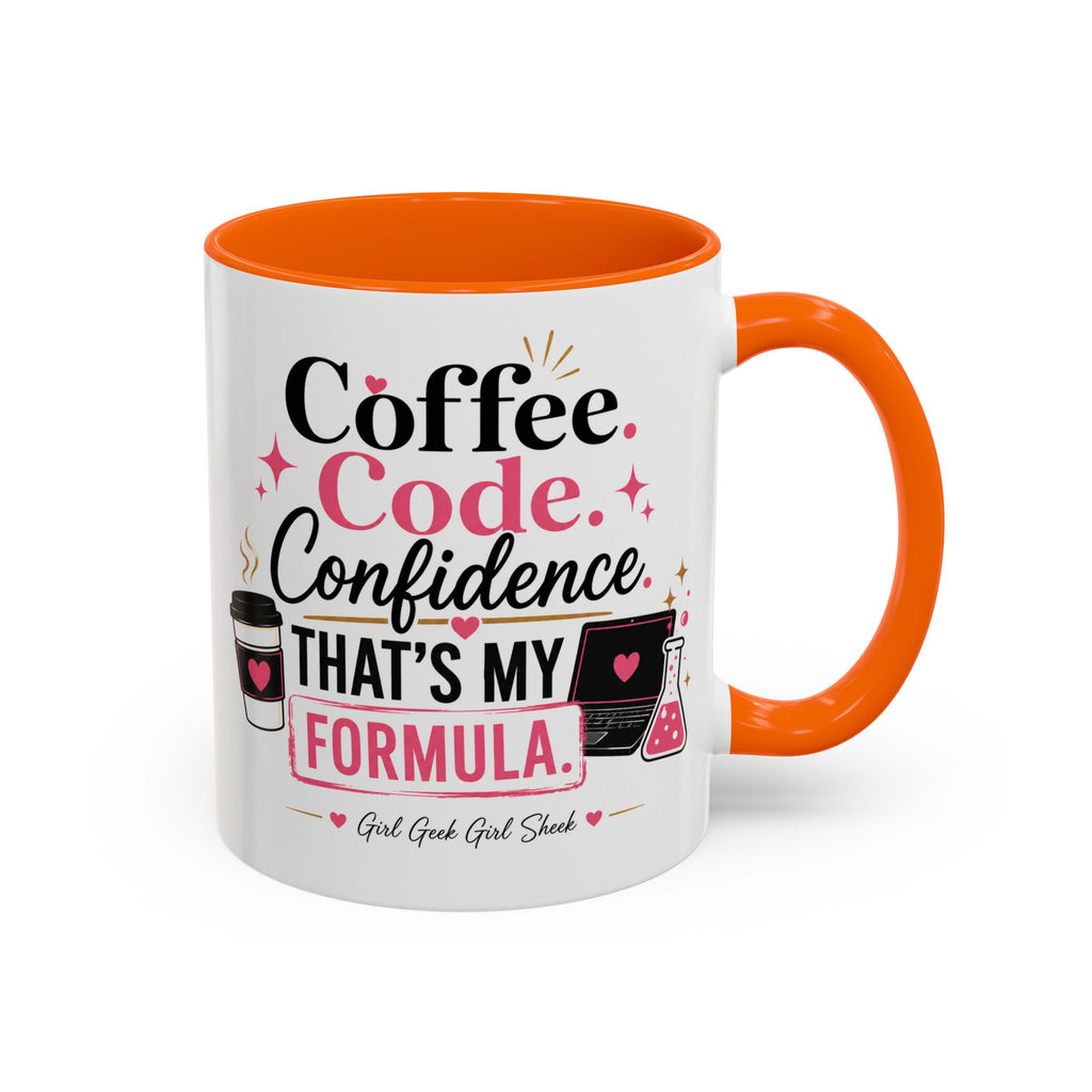 Coffee Mug — "Coffee. Code. Confidence." Programmer Gift Accent Mug