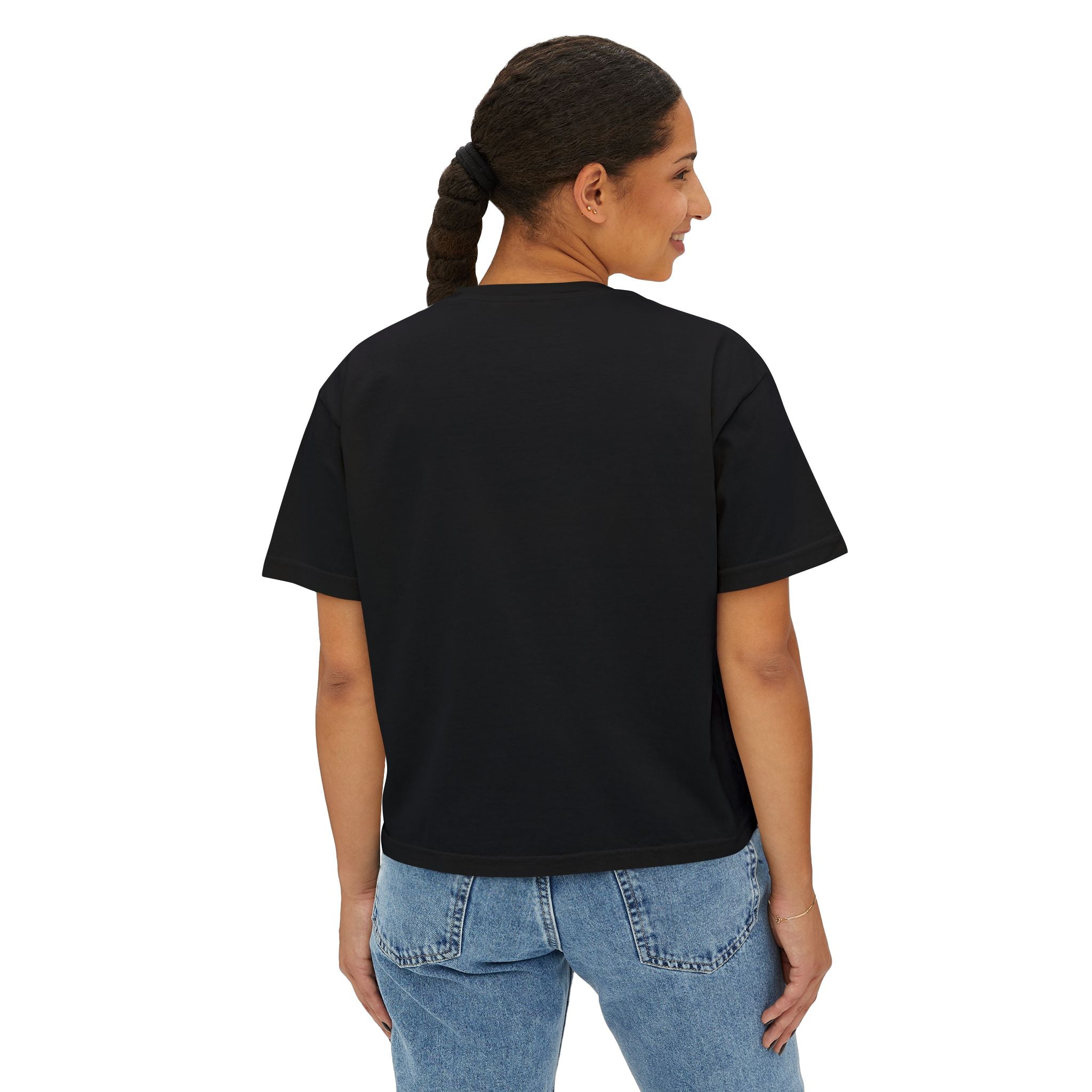Boxy Tee — "Read, Research, Rise" Feminist Empowerment Crop T-Shirt