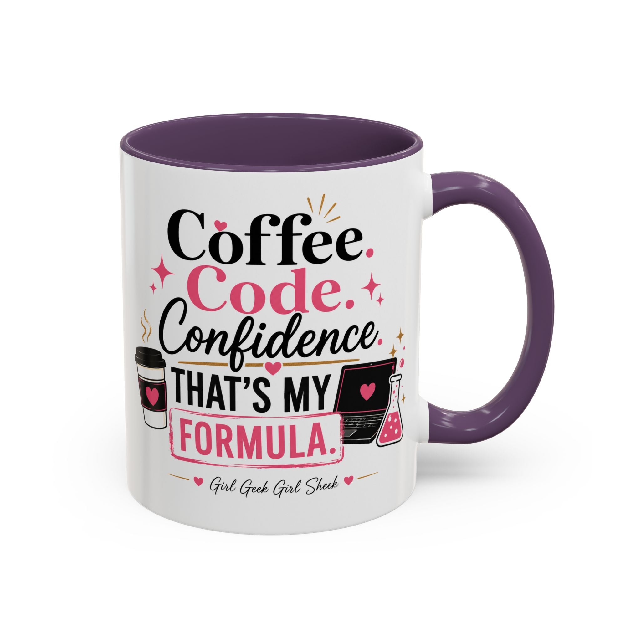 Coffee Mug — "Coffee. Code. Confidence." Programmer Gift Accent Mug