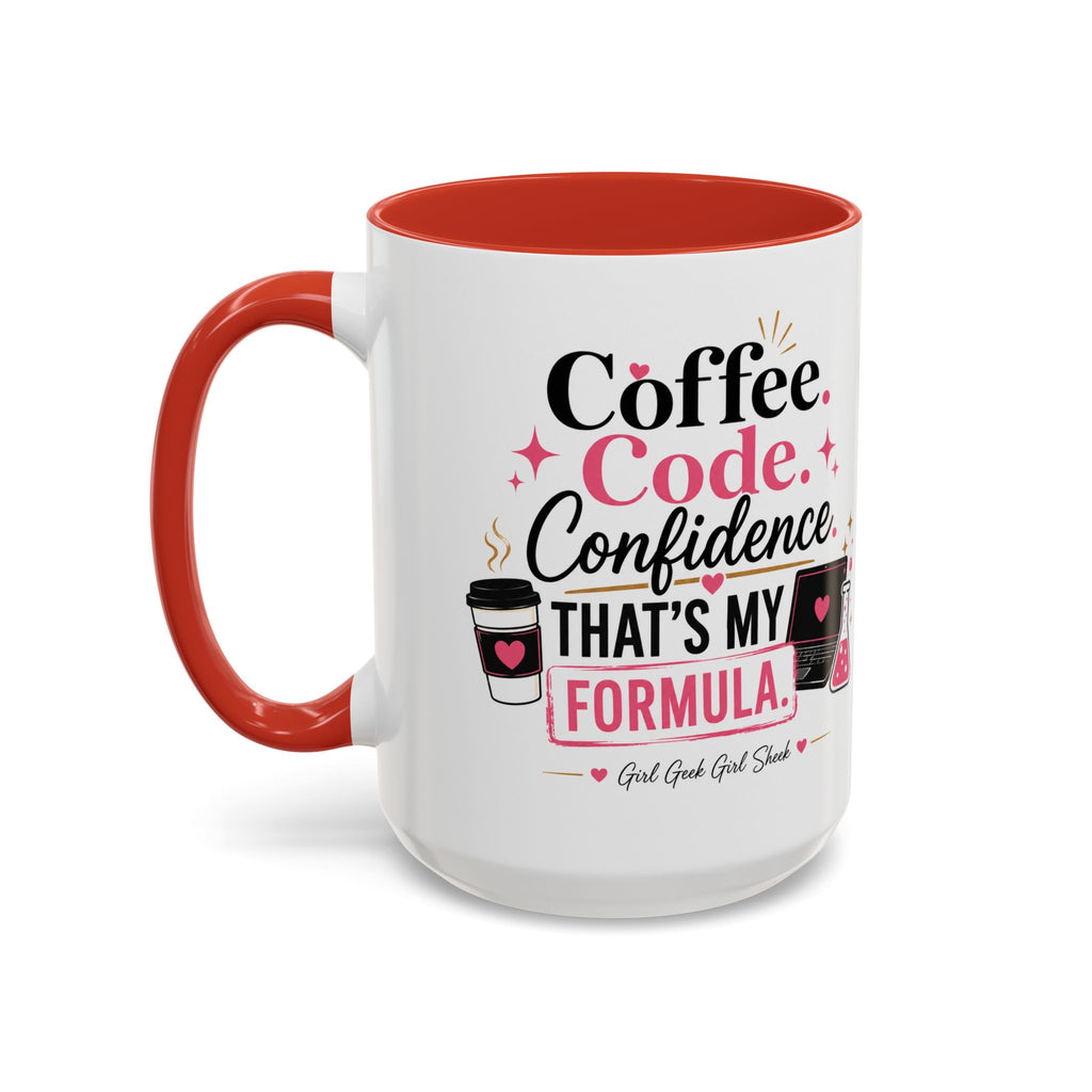 Coffee Mug — "Coffee. Code. Confidence." Programmer Gift Accent Mug