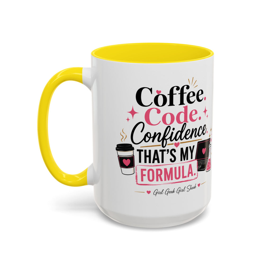 Coffee Mug — "Coffee. Code. Confidence." Programmer Gift Accent Mug