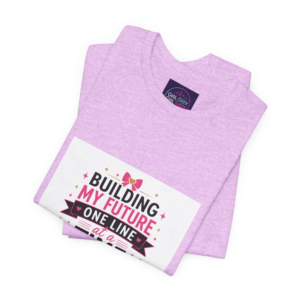 Coding Student T‑Shirt — “Building My Future One Line at a Time” Tee