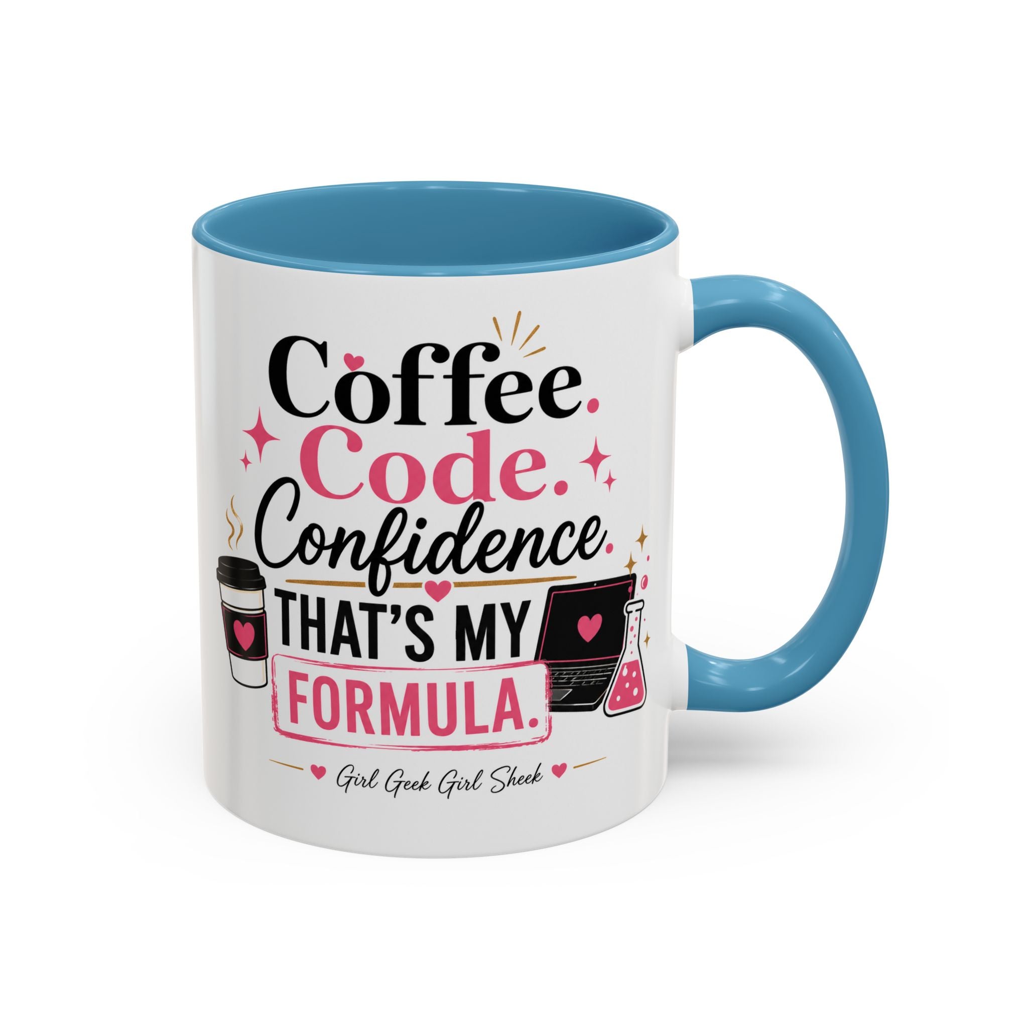 Coffee Mug — "Coffee. Code. Confidence." Programmer Gift Accent Mug