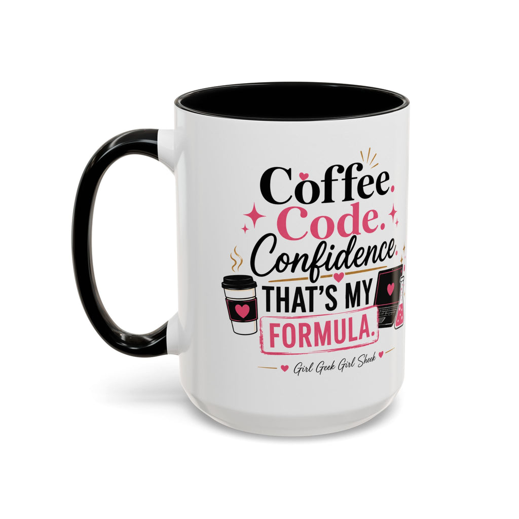 Coffee Mug — "Coffee. Code. Confidence." Programmer Gift Accent Mug