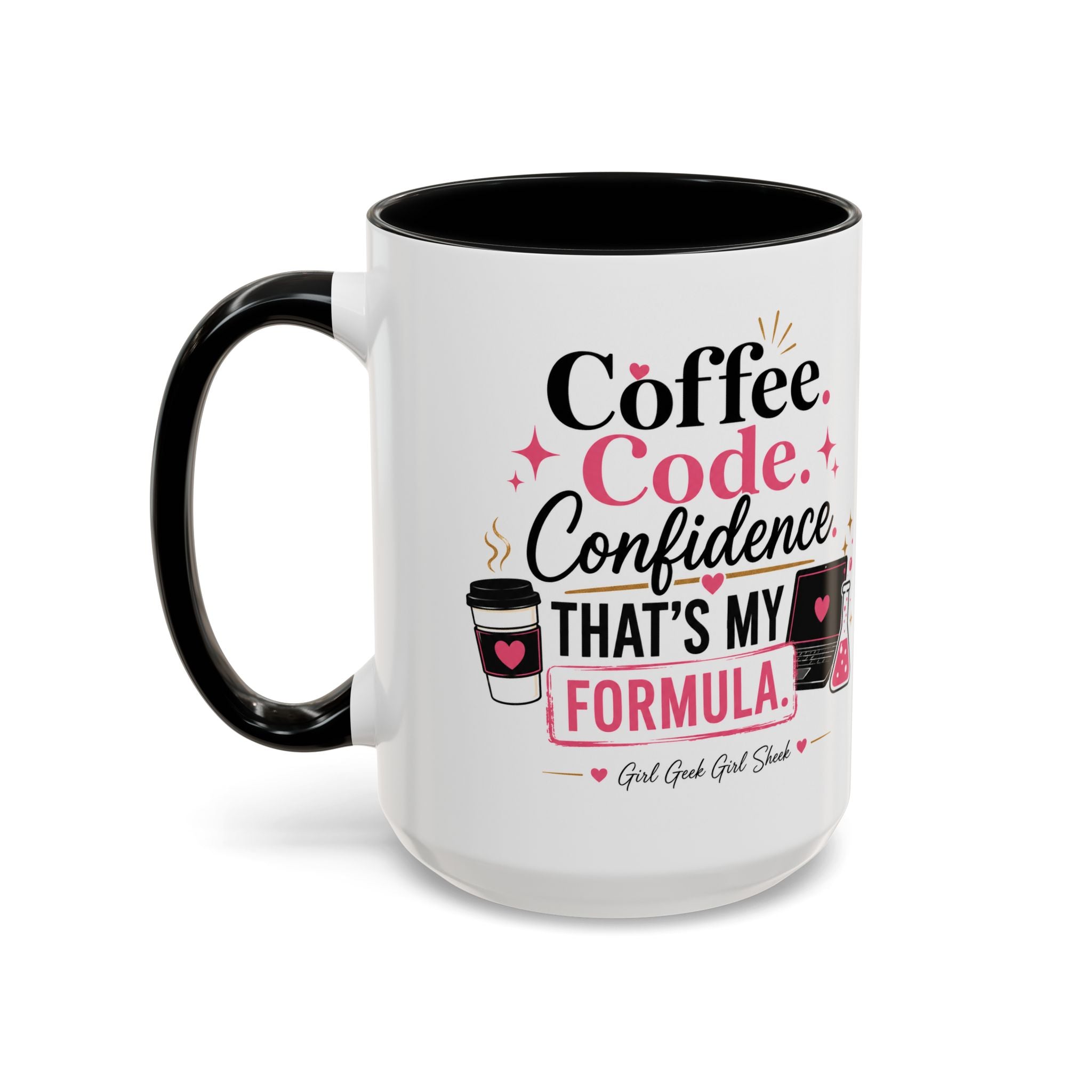 Coffee Mug — "Coffee. Code. Confidence." Programmer Gift Accent Mug