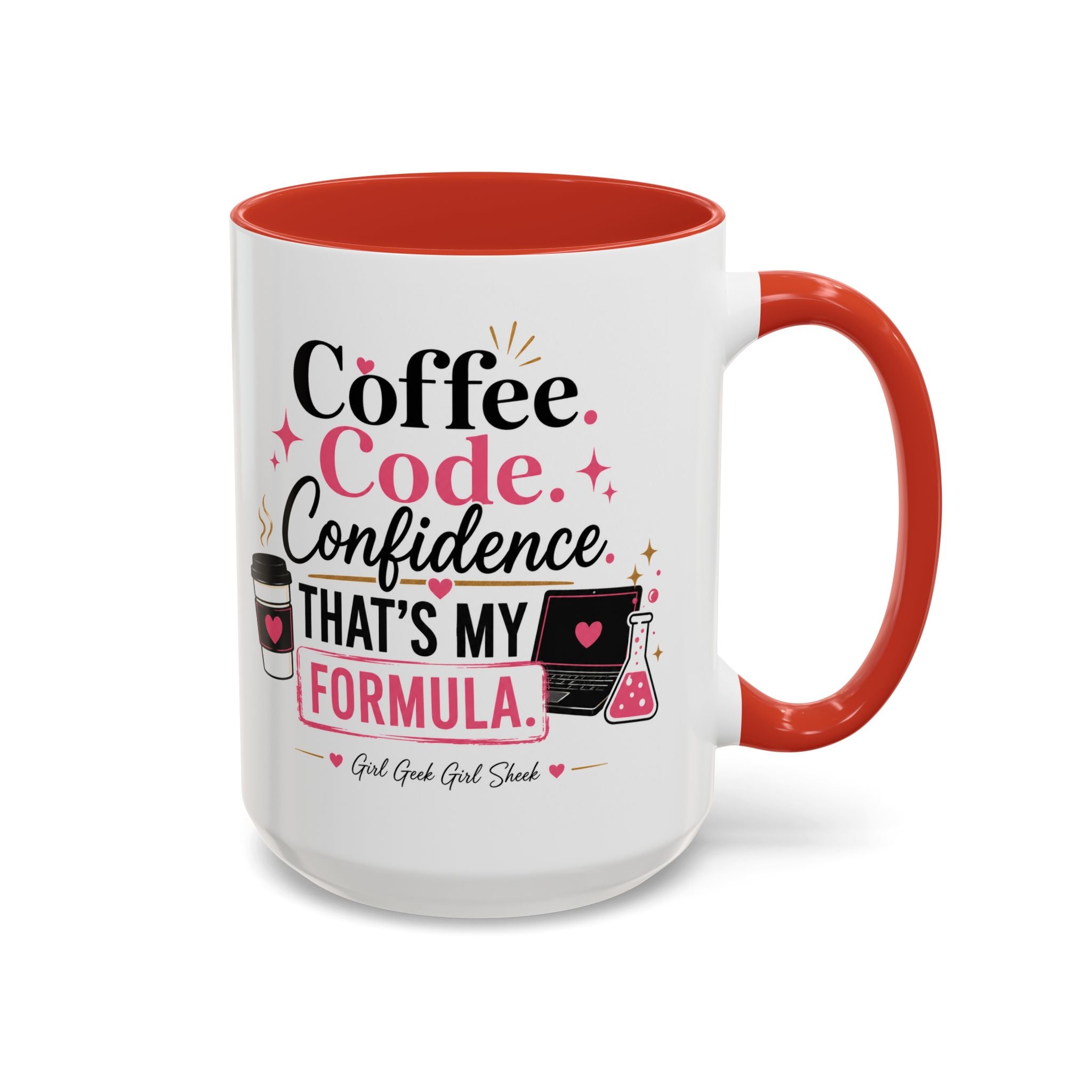 Coffee Mug — "Coffee. Code. Confidence." Programmer Gift Accent Mug