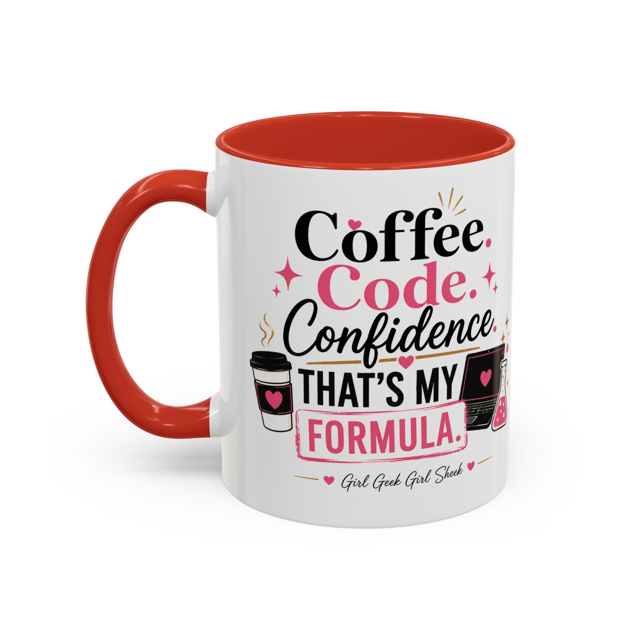 Coffee Mug — "Coffee. Code. Confidence." Programmer Gift Accent Mug