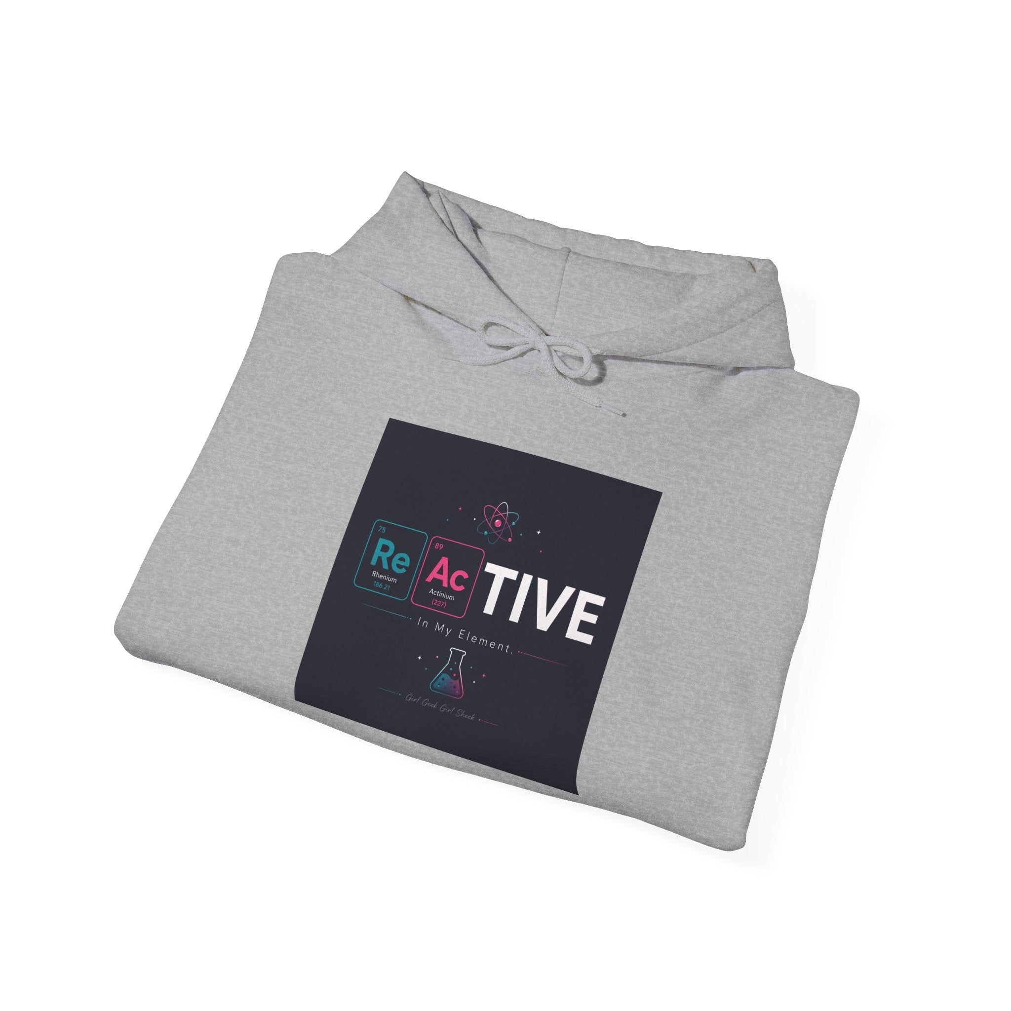 Reactive Hoodie — Modern Graphic Pullover with 'Re Ac TIVE' Text