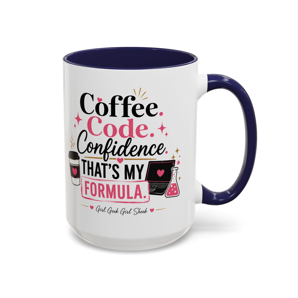 Coffee Mug — "Coffee. Code. Confidence." Programmer Gift Accent Mug
