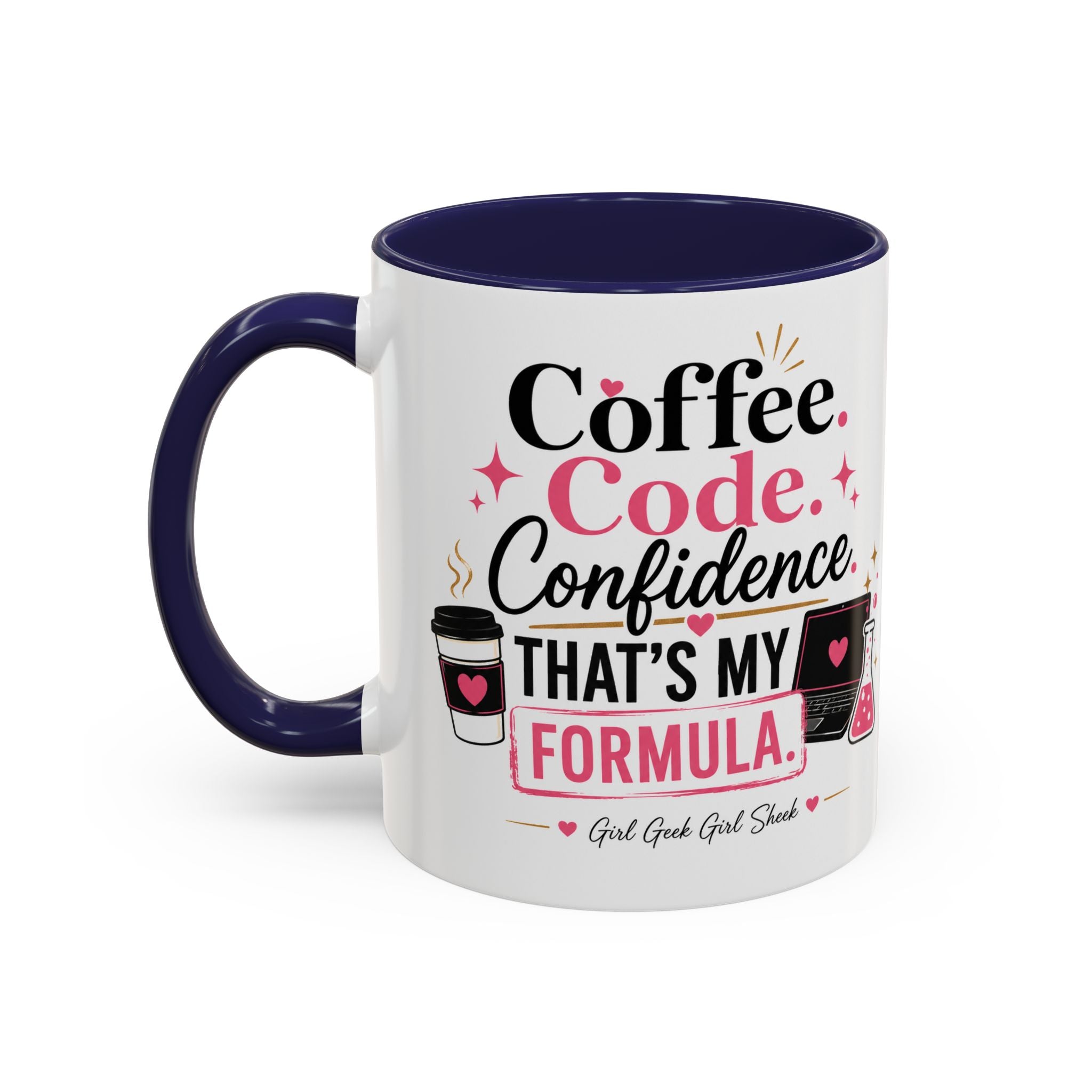 Coffee Mug — "Coffee. Code. Confidence." Programmer Gift Accent Mug